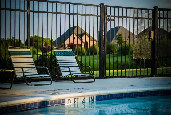 rod iron pool fence